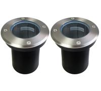 EBION Outdoor Ground Lights,IP67 Waterproof Decking Buried Lights,GU10 Walk Over Round Outdoor Landscape Light for Pathway, Driveway,Deck,Step,Garden,Max 35W 240V,2 Pack