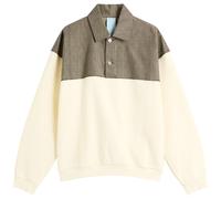 EBIT Bicolor Polo Sweatshirt Ecru / Blackstone