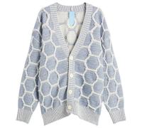 EBIT Chunky Octagon Cardigan Sky Blue