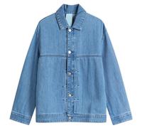 EBIT Denim Jacket with Octagon Patch Blue