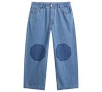 EBIT Men's Octagon Patch Denim Jeans Blue 30"