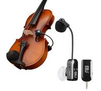 EBJ 2.4G Instrument Microphone Receiver with Detachable Suction Cup for Guitar Violin Cello Accordion Speakers Pickup Stage Performance Live Noise Reduction Microphone 100ft Range (KX-801-1)