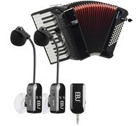 EBJ 2.4G Instrument Microphone Receiver with Detachable Suction Cup for Guitar Violin Cello Accordion Speakers Pickup Stage Performance Live Noise Reduction Microphone 100ft Range (KX-801-2)