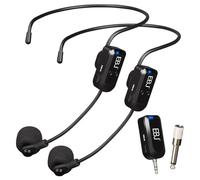 EBJ 2.4G Wireless Headset Mic and Handheld Mic 2 in 1, 30m Stable Transmission, Dual Type-c USB Charging, Compatible with Speakers, Voice Amplifier, PA System (KX-620-2)