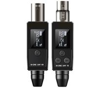 EBJ Wireless Microphone System UHF Wireless XLR Transmitter and Receiver for Dynamic/Capacitive Microphones, 48V Phantom Power Supply, Electric Guitar/Bass, Audio Mixer, PA System (One Drag One)