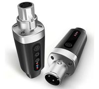 EBJ Wireless Microphone Transmitter Receiver 2.4Ghz, XLR Microphone Wireless System, Rechargeable Wireless Mic Adapter for Audio Mixer, Dynamic Mic, PA Speaker,electric guitar (M-04)