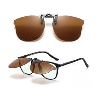 EBJDE Kids Polarized Clip on Sunglasses Over Glasses for Boys Girls Square Flip Up Clip-on Sunglasses Over Glasses