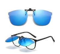 EBJDE Kids Polarized Clip on Sunglasses Over Glasses for Boys Girls Square Flip Up Clip-on Sunglasses Over Glasses