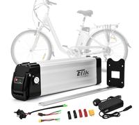 Ebkrides 48V 15AH Ebike Battery, Electric Folding Bike Battery Replacement Silverfish Removable Lithium-Ion Bicycle Batteries with Charger, 2 Pins Discharge Port for 500W 750W 1000W Motor