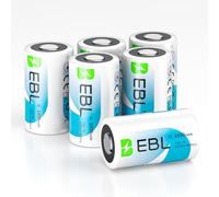 EBL 3V CR2 Battery Lithium 6-Pack, 1000mAh High Capacity, Long-Lasting Power for Photo Flash and Flashlights, Range Finders, Ring Sensor (Non-Rechargeable)