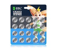 EBL CR2032 Lithium 3v Coin Battery - CR2032 Batteries 20 Pack, Child-Safe Packaging, Long-Lasting Power, Premium CR2032 Button Cell Batteries for Car Key Fobs, Watches, Scales, AirTag