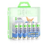 EBL Lithium AA Batteries, 1.5V 3700mAh 12 Pack Family Size (Non-Rechargeable), for Blink Camera, Smart Lock in Winter