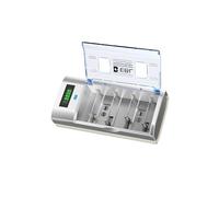 EBL Universal Battery Charger for AA AAA C D 9V NiMH Rechargeable Batteries - Multi-Bay Rapid Charger with Discharge Function, LCD Display