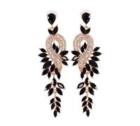 EBLIN Chandelier Long Drop Dangle Earrings for Women Wedding Bridal Jewelry Long Dangling Rhinestone Drop Earrings for Women, Sparkling Statement Dangle Earrings Wedding Prom Q31#, Metal, Rhinestone