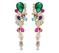 EBLIN Geometry Fashion Alloy with Elegant and Elegant Dinner Gorgeous and glitzy crystal in tones adorn this peacock shaped earrings. Studded with dazzling multi-crystals for an eye-catching sparkle