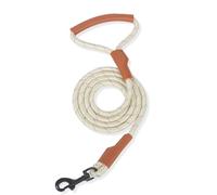 EBLIN Rope Dog Lead with Soft Padded Handle, 1.5m Reflective Dog Lead and Multi-Colour for Large Dogs, （1/2'' x 5 FT) (Beige)