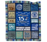 Ebmdsia 15 Year Old Boy Gifts for Birthday, Gifts for 15 Year Old Boy, 15th Birthday Gifts for Boys, Birthday Gifts for 15 Year Old Boys, 15th Birthday Decorations for Boys Throw Blanket 60"X50"
