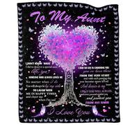 Ebmdsia Aunt Gifts, Auntie Gifts Ideas, Gifts for Aunt, Best Aunt Ever Gifts, Aunt Birthday Gifts, Gifts for Aunts from Niece Nephew, Mothers Day Birthday Gifts for Aunt Throw Blanket 60"X50"