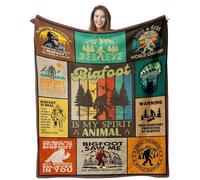Ebmdsia Bigfoot Gifts, Big Foot Sasquatch Gifts, Sasquatch Gifts for Men Women, Father's Day Birthday Gifts for Sasquatch Lovers, Hide & Sick Champion, Cool Bigfoot Lover Gift Throw Blanket 50" x60”