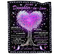 Ebmdsia Daughter in Law Gifts, Daughter in Law Gifts from Mother in Law, Mothers Day Birthday Gifts for Daughter in Law Throw Blanket 60"X50"