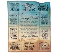 Ebmdsia Niece Gifts from Auntie, Gifts for Niece Blanket, Best Niece Birthday Gifts from Aunt/Uncle, Niece Gifts for Birthday Graduation Mothers Day, to My Niece Throw Blanket 50"X60"