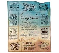 Ebmdsia Sister Gifts Blanket, Gifts for Sister, Sister Birthday Gift Ideas, Sister Birthday Gifts from Sister, Gifts for Sisters from Sister, Birthday Gifts for Sister Adult Throw Blanket 60"X50"