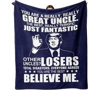 Ebmdsia Uncle Gifts Blanket, Gifts for Uncle from Niece Nephew, Uncle Birthday Gifts, Uncle Gifts from Nephew, Best Uncle Gifts for Fathers Day Christmas, Throw Blanket for Uncle 60"X50"