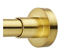 EBOATOP Shower Curtain Rod Tension- Never Rust No Drill Non-Slip Spring Tension Shower Rod, 54-90 inches Metal Steel, Champagne Gold