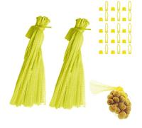 EBOCACB 100pcs Egg Hatching Bags Strong Stretchable Plastic 15 inch Mesh Bag Reusable for Vegetables Fruits Toys