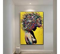 EBONP Decorative paintings canvas print Modern Graffiti Wall Art Prints Abstract Pop Art Girls Watercolor Paintings on The Wall Pictures for Home Decor-24x32inch