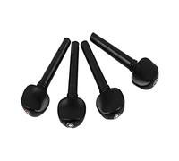 Ebony, 4Pcs 4/4 Violin String Tunning Pegs, Made of High Density Ebony, Suitable for 4/4 Violin Players