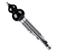 Ebony 7-hole Hulusi Flute Three-tone Detachable C Key/B Flat Key Playing Type Hulusi With Chinese Knot Professional Hulusi (Color : C key)