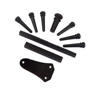 Ebony Acoustic Guitar Bridge Nut Saddle Bridge Pins Endpin Cover Set