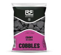 Ebony Black Cobbles | 60-120mm | 20kg | Aggregates, Garden Pebbles, Garden Chippings, Driveway Stones/Sealer