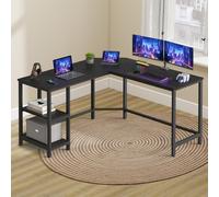 L-Shaped Computer Desk, Black