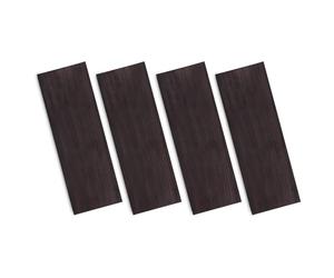 Ebony Blocks 4Pcs 12x4x2.5cm Premium Wood Timber Handle Plates for Instrument Making and DIY Tools with Fine Texture and Uniform Grain