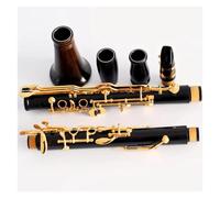 Ebony Body Gold Plating Keys Clarinet 18 Key G Tone Clarinet Instrument With Canvas Case Clarinet Kit