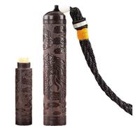 Ebony Carved Toothpick Holder Portable Mini Toothpick Tube Hand Sewing Needles Storage Tube Wooden Toothpick Holder