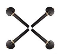 Ebony Cello Pegs 4/4 Full Size Heart Design Tuners End Pin Accessories High Grade Wood Clear Lines Strong Durability 4 PCS