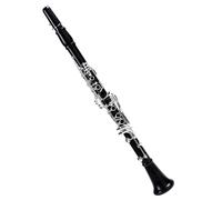 Ebony Clarinet Bb Tone 17/18 Keys Silver Plated Keys Solid Wood Body Clarinet With Case Clarinet Kit (Color : 17 keys)