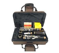 Ebony Clarinet BB Tune 17 Key Wooden Body Silver Plated Keys Clarinet With Accessories Clarinet Kit