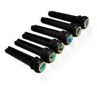 Ebony Guitar Bridge Pins Endpin Inlaid Abalone Dot Acoustic Guitar Replacement Parts Accessories