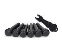 Ebony Guitar Bridge Pins with Puller Acoustic Extractor Tool Replacement Parts Pin Puller Efficient Bass Pegs