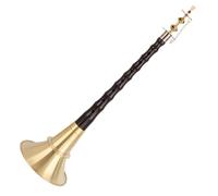 Ebony Hoop Pole Brass Bowl Suona Folk Traditional Suona Woodwind Instrument With Accessories Suona Set(Color:29.8cm)