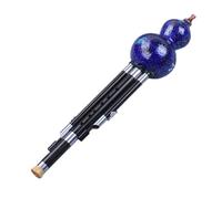 Ebony Hulusi 7-Hole Flute Three-Tone Detachable C Key/B Flat Key Playing Type with Chinese Knot Professional Hulusi(B Flat)