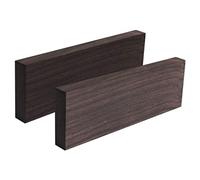 Ebony Lumber Wood Blank Fade Resistant Musical Instrument Ebony Blank DIY Material 2PCS, Lumber Blank