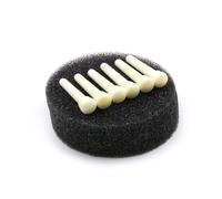 Ebony/Ox Bone Guitar Bridge Pin String Peg Replacement Guitar Bridge Pin for 6 and 12 Strings Acoustic Guitar