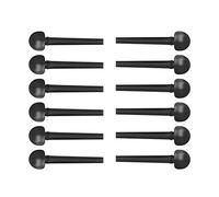 Ebony Peg 12 Pcs Wooden Tuning Replacement Accessories, Exquisite Appearance, Non Slip Comfortable Hand Feeling, Easy to Replace and Install for Oud Violin Fiddle