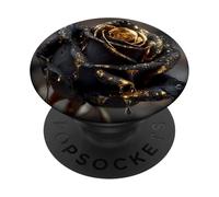 Ebony Rose with Radiant Amber Drips PopSockets Adhesive PopGrip