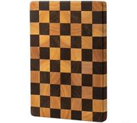 Ebony Rubberwood Cutting Board 29.5x20.5cm Checkerboard Thickened Hardwood Chopping Board 3cm Deep Resistant Double-Sided Wooden Cutting Board 42x30cm Raw Cooked Safe Seamless for Splice Ebony (A)